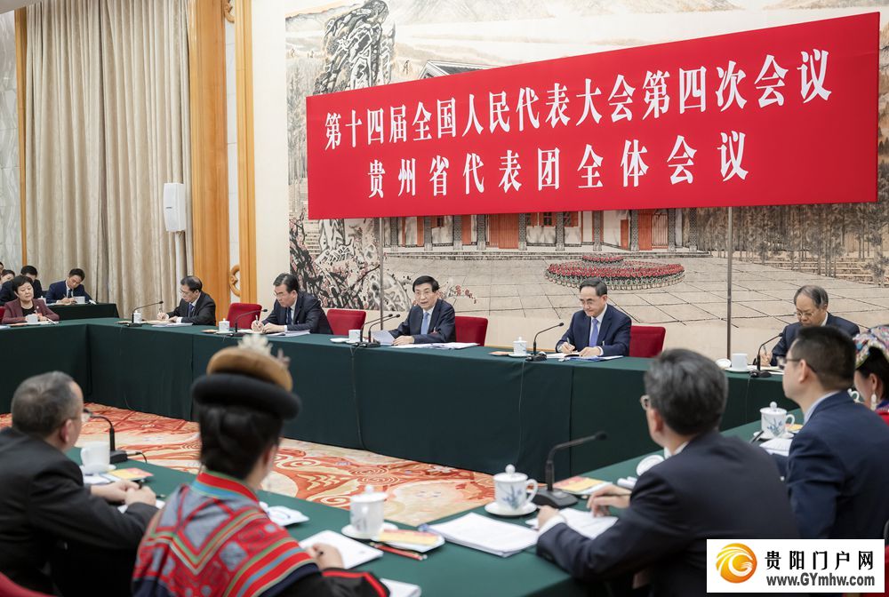 王沪宁在参加贵州代表团审议(图1)